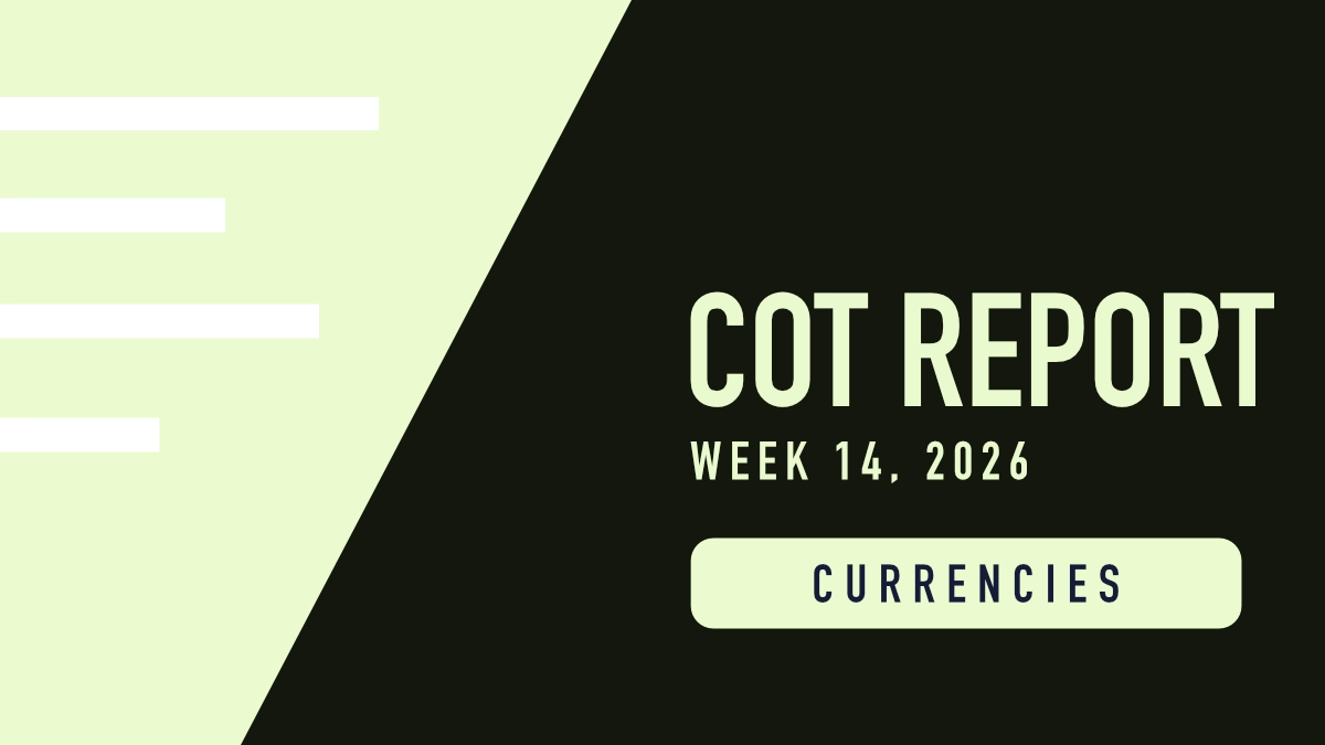 Currency COT data report cover for week 14, 2026